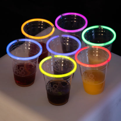 Glo Pro 20 Count Glowing Party Cups 7 Colors.